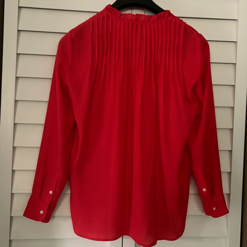 J. Crew Mercantile Ruffled Pintuck Popover Blouse - Picture 8 of 10